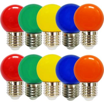 10x VNL E27 Party Led Lampen 10x | 2W Gekleurd | 220-240V