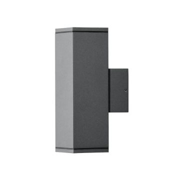 Konstsmide Buiten Wandlamp Monza | Max. 1x 75W E27 | Zwart Aluminium | IP23 | Dimbaar