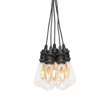 Konstsmide LED Lichtsnoer Add-on | 10 Lichtpunten Extra Warm Wit | 10m | 24V | IP44