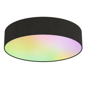 Calex Smart Plafondlamp Fabric | 14W 1500Lm 3000K/6500K | 830/865 RGB | Dimbaar | IP20 | Zwart