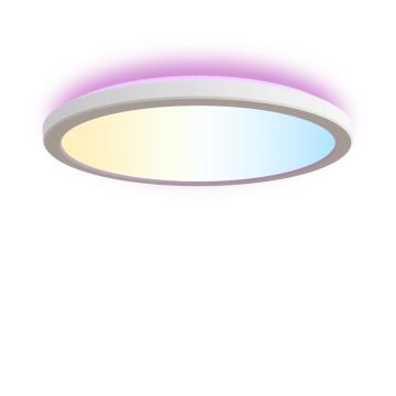 Calex Buiten Smart Plafondlamp Halo | 2200Lm 2700K/6500K | 827/865 RGB | Dimbaar | IP54 | Wit