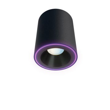 Calex Smart Opbouwspot Halo | 500Lm 2700K/6500K | 827/865 RGB | Dimbaar | IP20 | Zwart