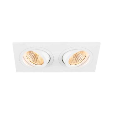 SLV LED Inbouwarmatuur Vierkant | 13.6W 2700K 610lm 927 IP20 | Dimbaar | NEW TRIA