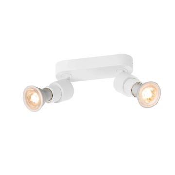 SLV LED Plafond- Wandlamp | 2X GU10 Max 6W  | IP20 Dimbaar Wit | PURI 2.0