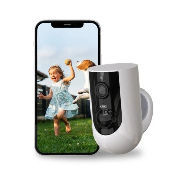 Calex Buiten Beveiligingscamera | 2K | Draadloos | Batterij Oplaadbaar | IP65