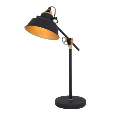 Mexlite Nove LED Tafellamp | 1x E27 40W | Dimbaar | Goud/Zwart