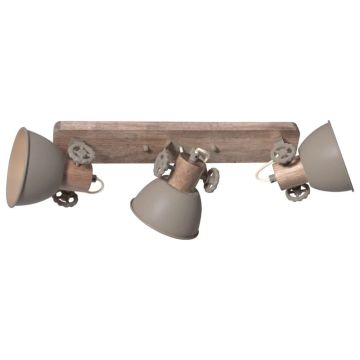 Mexlite Gearwood LED Plafondlamp | 3x E27 40W | Dimbaar | Taupe