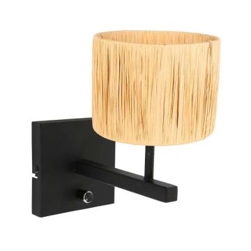 Steinhauer Stang LED Wandlamp | 1x E27 40W | Dimbaar | Naturel/Zwart
