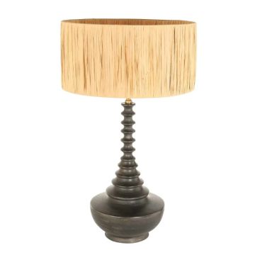 Anne Light Bois LED Tafellamp | 1x E27 40W | Dimbaar | Naturel/Zwart