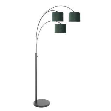 Steinhauer Sparkled Light LED Vloerlamp | 3x E27 40W | Dimbaar | Groen/Zwart