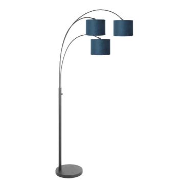 Steinhauer Sparkled Light LED Vloerlamp | 3x E27 40W | Dimbaar | Blauw/Zwart