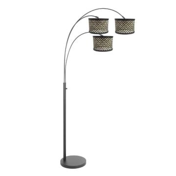 Steinhauer Sparkled Light LED Vloerlamp | 3x E27 40W | Dimbaar | Naturel/Zwart