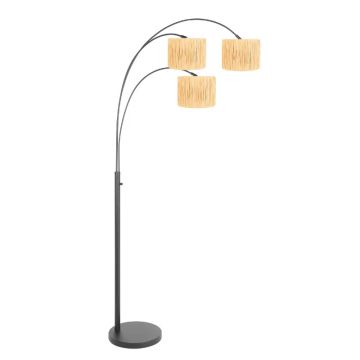 Steinhauer Sparkled Light LED Vloerlamp | 3x E27 40W | Dimbaar | Naturel/Zwart