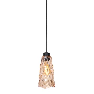 Steinhauer Vidrio LED Hanglamp | 1x E27 40W | Dimbaar | Amberkleurig/Zwart