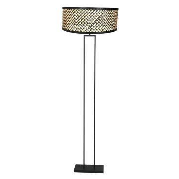 Steinhauer Stang LED Vloerlamp | 1x E27 40W | Dimbaar | Naturel/Zwart
