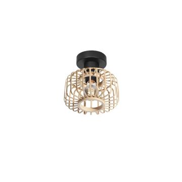 Steinhauer Breeza-Beache LED Plafondlamp | 1x E27 40W | Dimbaar | Naturel/Zwart