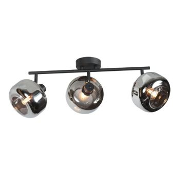Mexlite Tenebris LED Plafondspot | 3x E14 40W | Dimbaar | Zwart