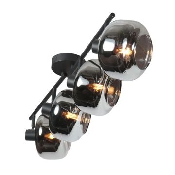 Mexlite Tenebris LED Plafondspot | 4x E14 40W | Dimbaar | Zwart