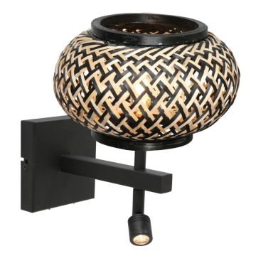 Steinhauer Nox Light LED Wandlamp | 1x E27 1W | Dimbaar | Zwart