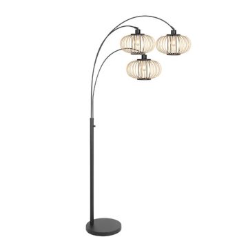Steinhauer Silva LED Vloerlamp | 3x E27 | Zwart