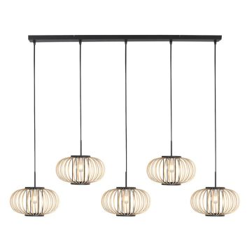 Anne Light Silva LED Hanglamp | 5x E27 | Dimbaar | Creme/Zwart