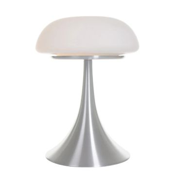 Steinhauer Ancilla LED Tafellamp | 1x E14 40W | Dimbaar | Staal/Wit