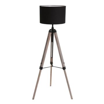 Mexlite Triek LED Vloerlamp | 1x E27 40W | Dimbaar | Zwart