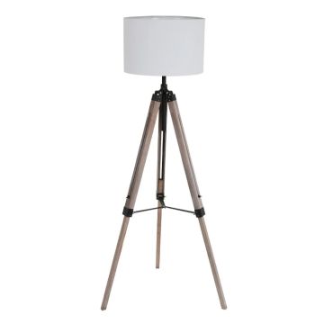 Mexlite Triek LED Vloerlamp | 1x E27 40W | Dimbaar | Wit/Zwart