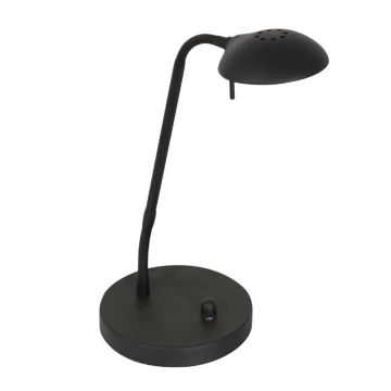 Mexlite Biron LED Tafellamp | 8W 2700K 650lm 827 | Dimbaar | Wit/Zwart