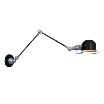 Mexlite Davin LED Wandlamp | 1x E14 40W | Dimbaar | Aluminium/Zwart