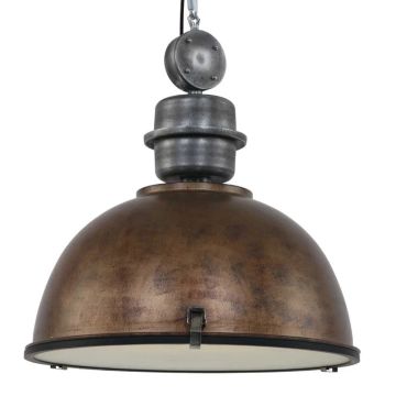 Steinhauer Bikkel LED Hanglamp | 1x E27 40W | Dimbaar | Bruin/Staal