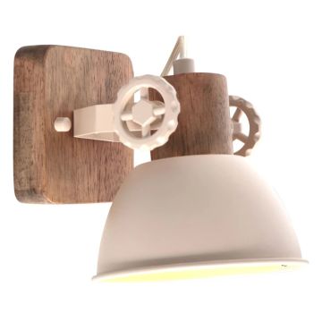 Mexlite Gearwood LED Plafondlamp | 1x E27 40W | Dimbaar | Creme