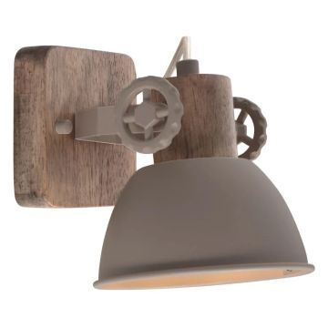 Mexlite Gearwood LED Plafondlamp | 1x E27 40W | Dimbaar | Taupe