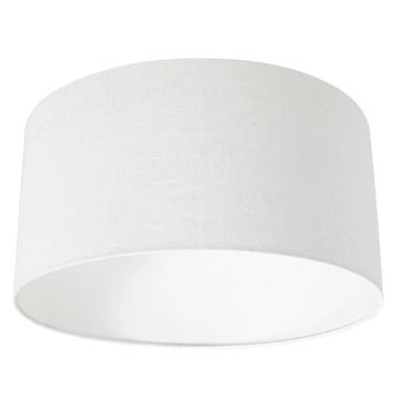 Steinhauer Lampenkap | Wit Grof Linnen Lampenkap Ø 40Cm Met E27 Suppo