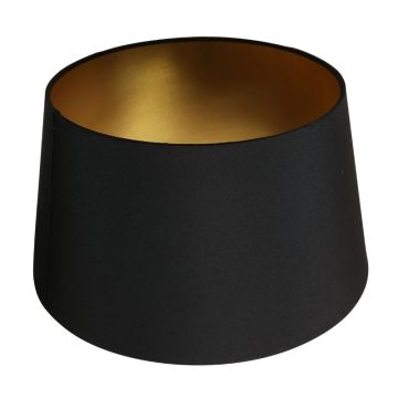 Mexlite Lampenkap | Zwart Linnen Lampenkap ⌀30Cm Met E27 Onder Support