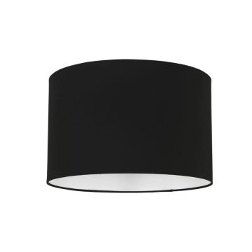 Mexlite Lampenkap | Zwart Linnen Lampenkap ⌀ 40Cm Met E27 Support