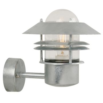 Nordlux Blokhus LED Wandlamp | 1x E27 Max 60W | ip44 | Dimbaar | Zilver