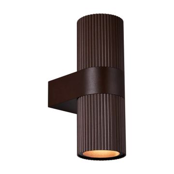 Nordlux Kyklop LED Wandlamp | 2x GU10 Max 25W | ip44 | Dimbaar | Bruin