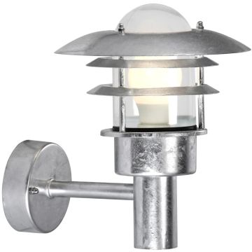 Nordlux Lønstrup LED Wandlamp | 1x E27 Max 60W | ip44 | Dimbaar | Zilver
