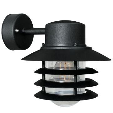 Nordlux Vejers LED Wandlamp | 1x E27 Max 60W | ip44 | Dimbaar | Zwart