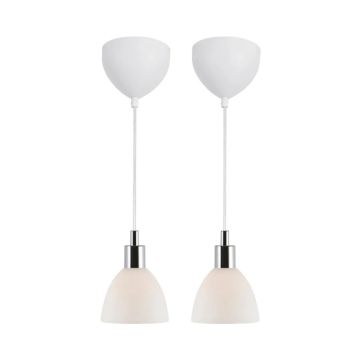 Nordlux Ray LED Hanglamp | 2x E14 Max 40W | Dimbaar | Zilver