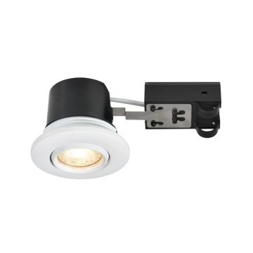 Nordlux Umberto Ø79mm LED Inbouwspot | 1x GU10 Max 7.5W | ip44 | Dimbaar | Wit