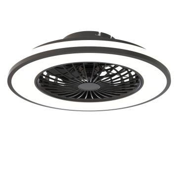 Calex Plafondventilator Ø49cm | RGB CCT 2700K/6500K 5700Lm | Inclusief Afstandsbediening | Zwart