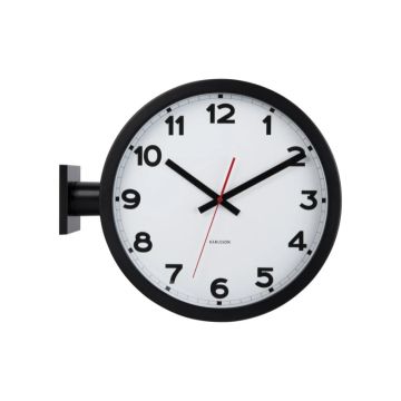 Karlsson New Classic Double Wandklok | Ø38cm | Wit