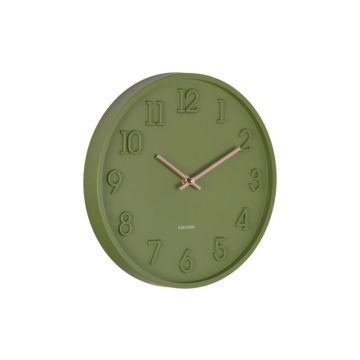 Karlsson Calma Wandklok | 30x3.8cm | Army groen