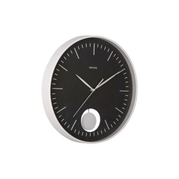 Karlsson Grato Pendulum Wandklok | Ø40.6cm | Black w. warm grijs