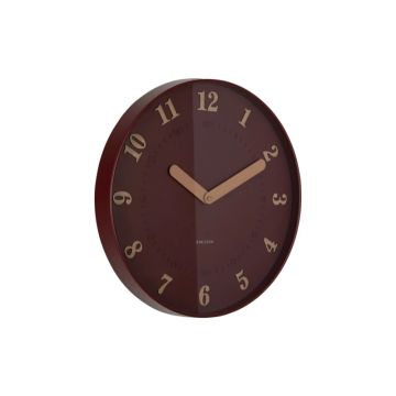Karlsson Amena Wandklok | Ø40cm | Burgundy rood