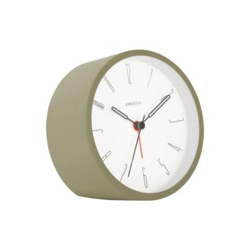 Karlsson Belle Numbers Wekker | Ø11cm | Moss groen