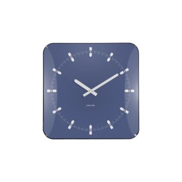 Karlsson Sucinto Dome Wandklok | 35x35x4.5cm | Navy blauw