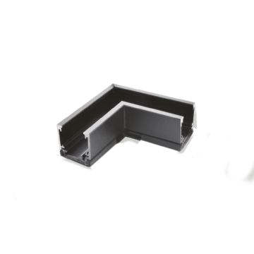 Powergear Onderdeel | 48V Track L Profile Connector Flat Left Black | PRO-N135FL-B